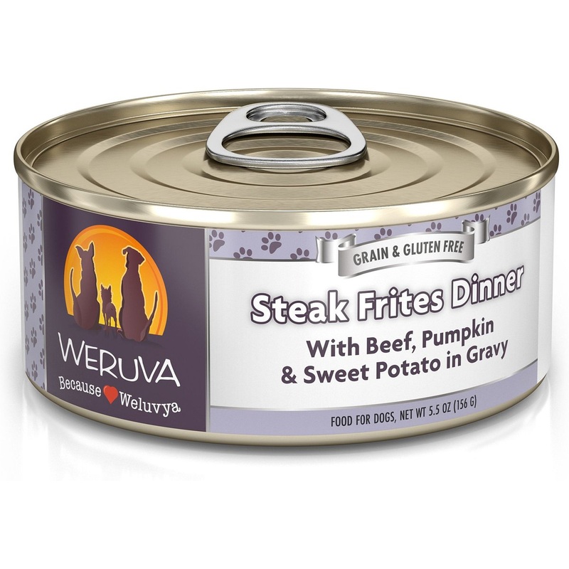 Weruva Steak Frites with Beef, Pumpkin & Sweet Potato in Gravy Canned Dog Food