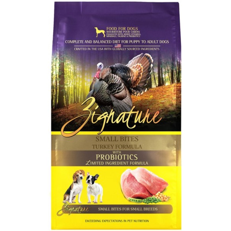 Zignature Small Bites Grain Free Turkey Formula Dry Dog Food