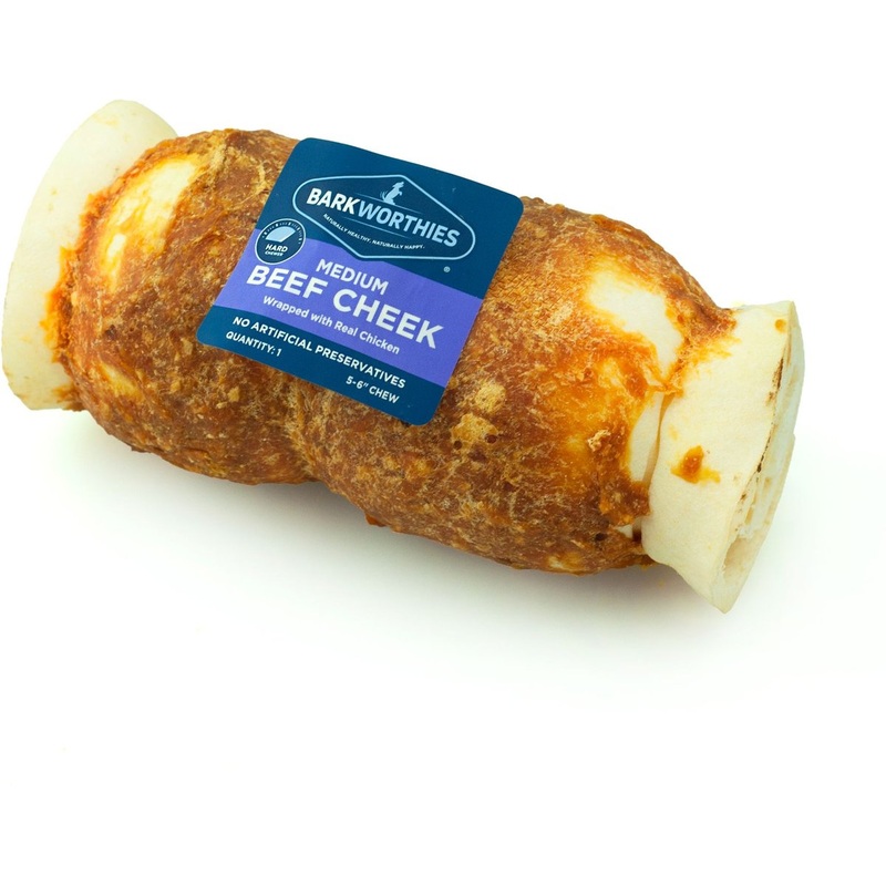 Barkworthies Medium Beef Cheek Wrap Chew for Dogs