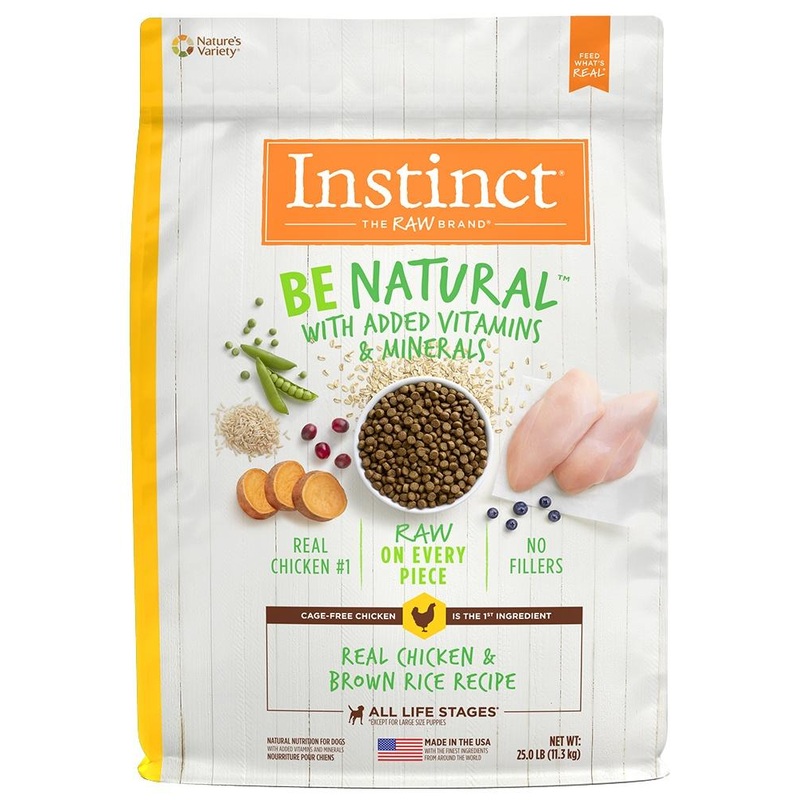 Instinct Be Natural Chicken & Brown Rice Freeze-Dried Raw Coated Kibble Dry Dog Food