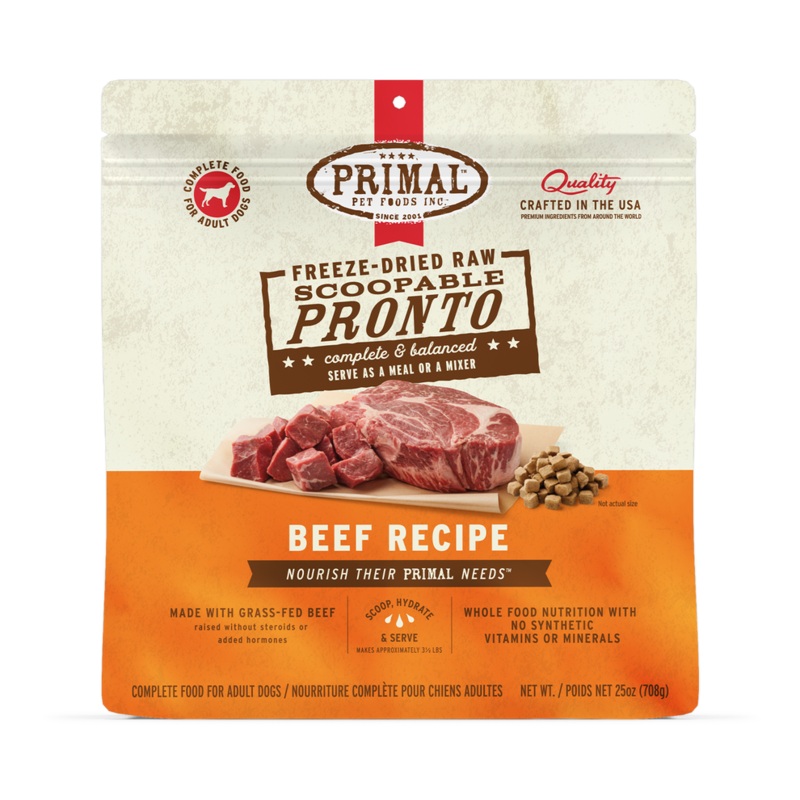 Primal Pronto Beef Recipe Freeze Dried Raw Dog Food