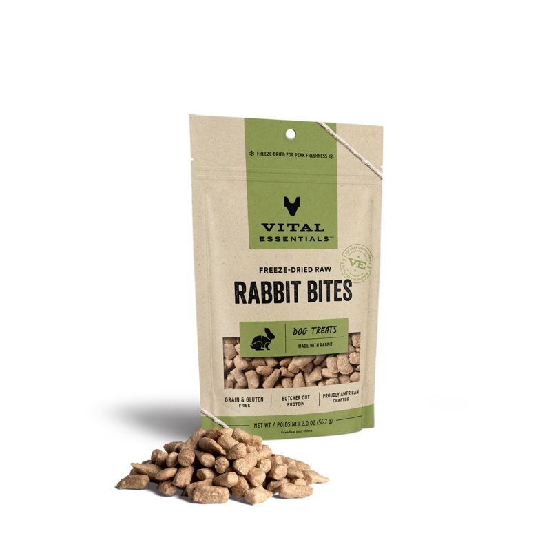 Vital Essentials Freeze-Dried Rabbit Bites Dog Treats
