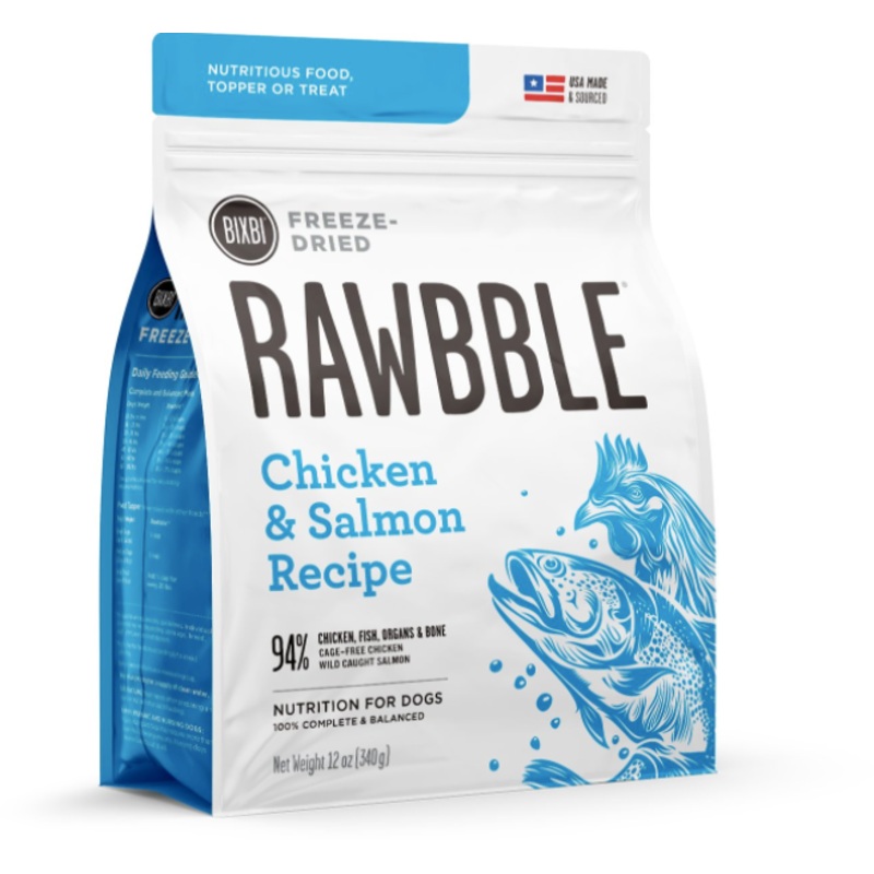 Bixbi Rawbble Freeze-Dried Salmon & Chicken Recipe Dog Food