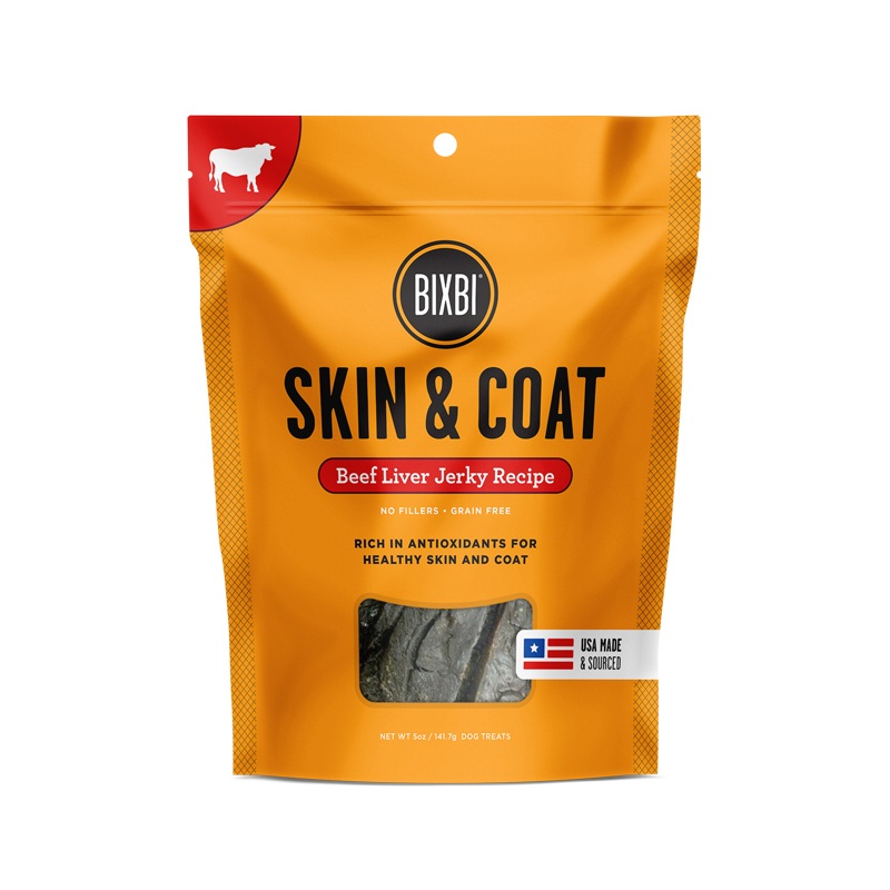 Bixbi Skin & Coat Beef Liver Jerky Dog Treats