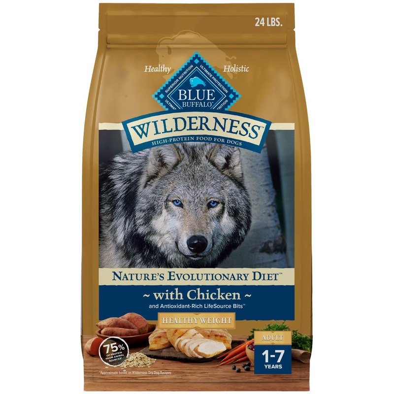 Blue Buffalo Wilderness Wholesome Grains Healthy Weight Chicken Recipe Adult Dry Dog Food