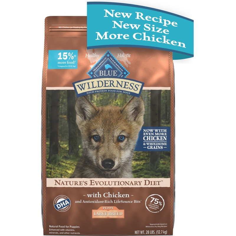Blue Buffalo Wilderness Wholesome Grains Large Breed Puppy Chicken Recipe Dry Dog Food
