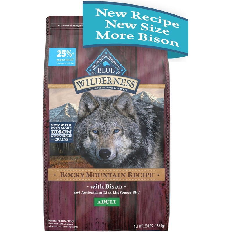Blue Buffalo Wilderness Wholesome Grains Rocky Mountain Bison Recipe Adult Dry Dog Food