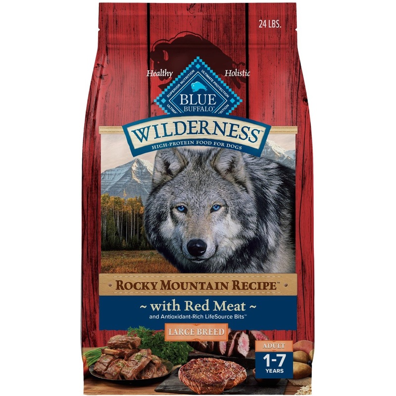 Blue Buffalo Wilderness Wholesome Grains Rocky Mountain Large Breed Red Meat Recipe Adult Dry Dog Food