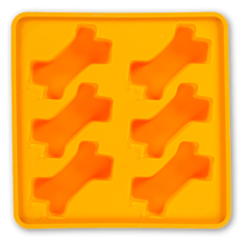 Messy Mutts Framed Silicone Treat Mold in Orange