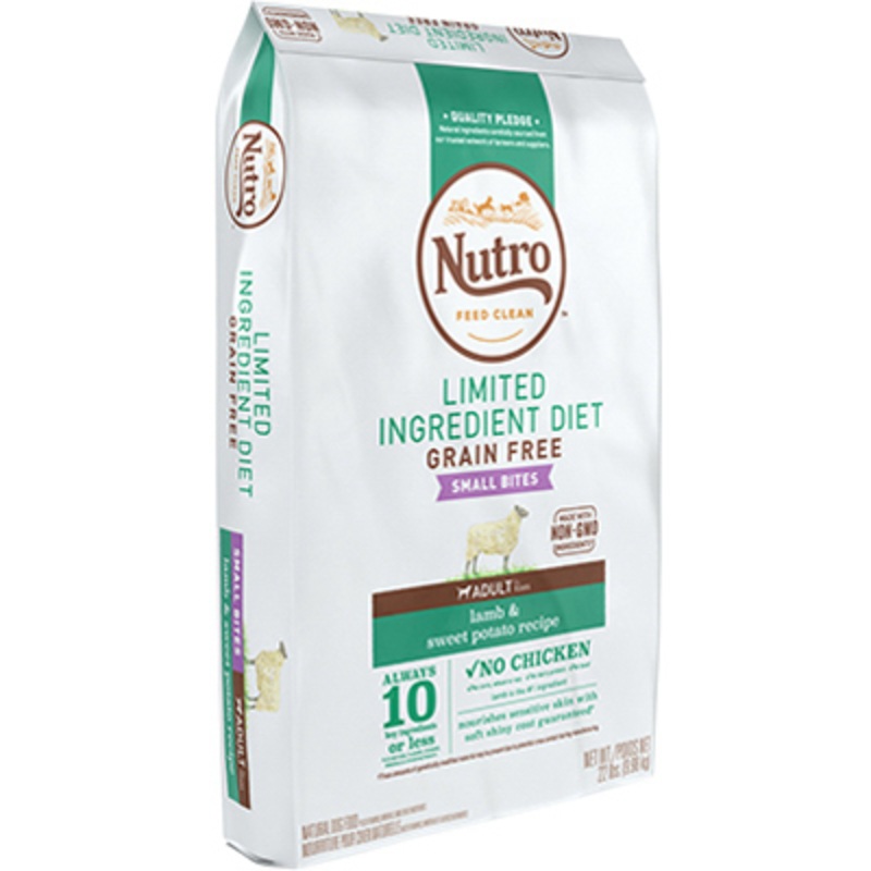 Nutro Small Bites Limited Ingredient Grain Free Lamb & Sweet Potato Recipe for Dogs