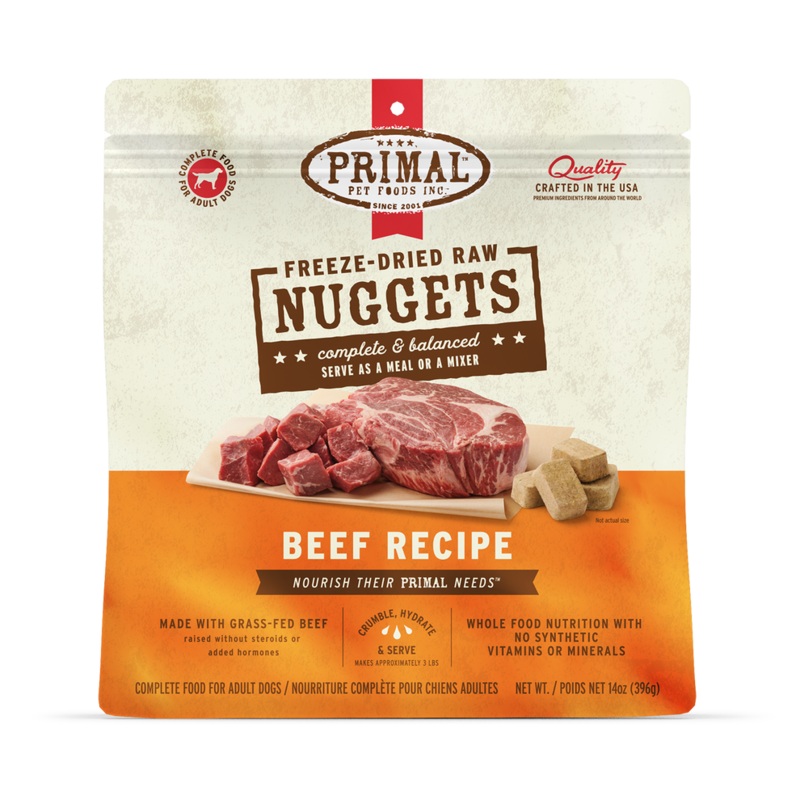Primal Freeze Dried Nuggets Grain Free Beef Formula Dog Food