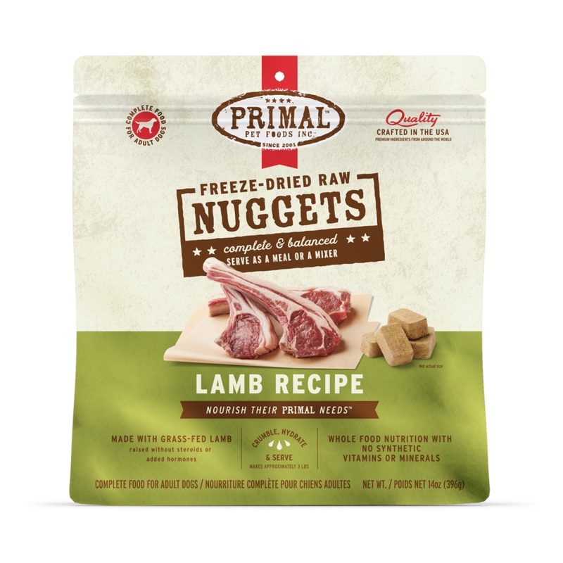 Primal Freeze Dried Nuggets Grain Free Lamb Formula Dog Food