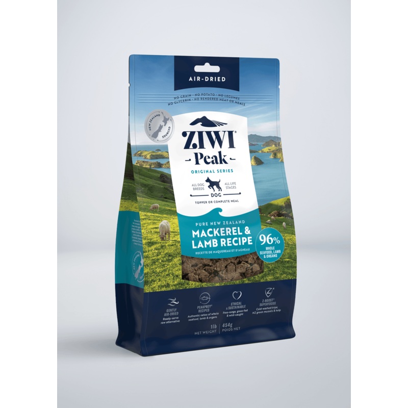 ZIWI Peak Grain Free Air-Dried Mackerel and Lamb Dry Dog Food