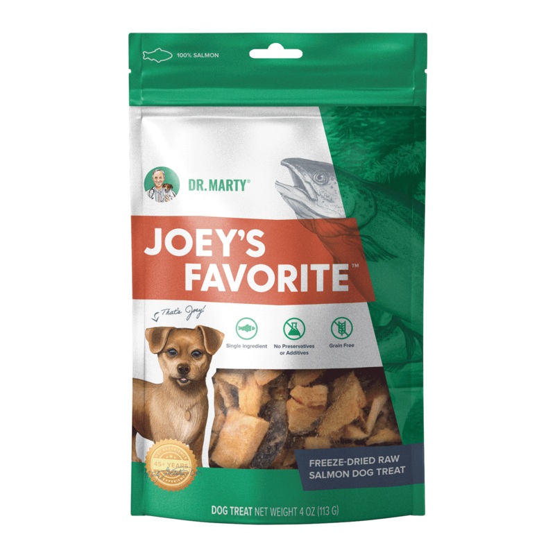 DR. MARTY Joeys Favorite Freeze Dried Raw Salmon Dog Treats