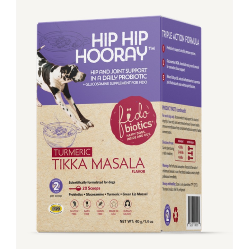 Fidobiotics Hip Hip Hooray Hip & Joint Probiotic Supplement for Dogs