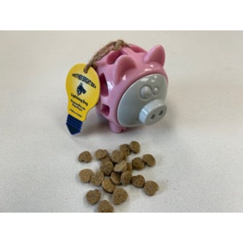Lightning Dog Random Rollers Pink Piggy Treat Dispensing Dog Toy