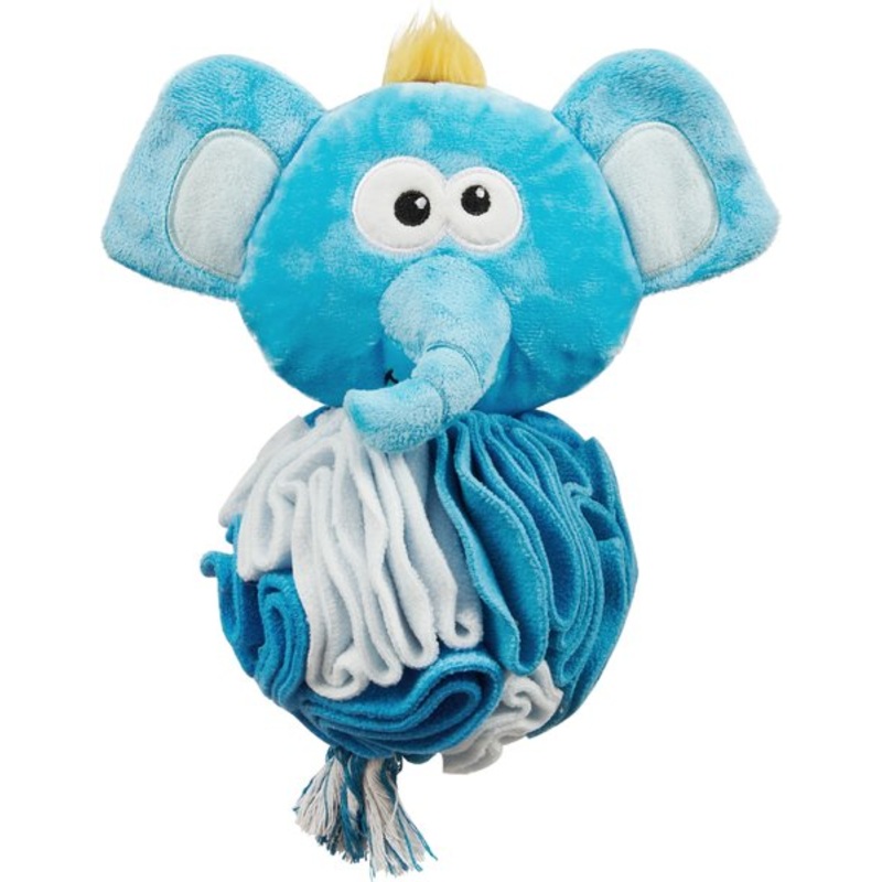 Outward Hound Stuff N' Snuffle Squeaky Plush Elephant Snuffle Ball Puzzle Toy for Dogs