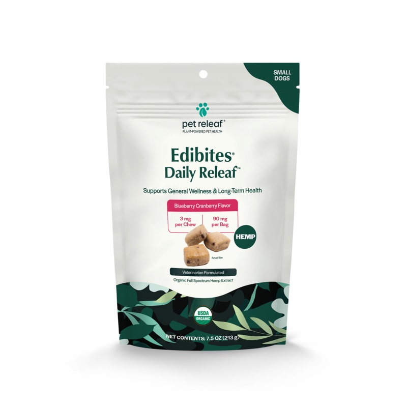 Pet Releaf Daily Releaf Edibites Blueberry & Cranberry Flavor for Small Dogs