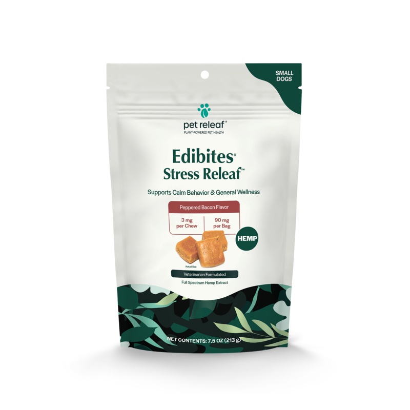 Pet Releaf Stress Releaf Edibites Peppered Bacon Flavor for Small Dogs