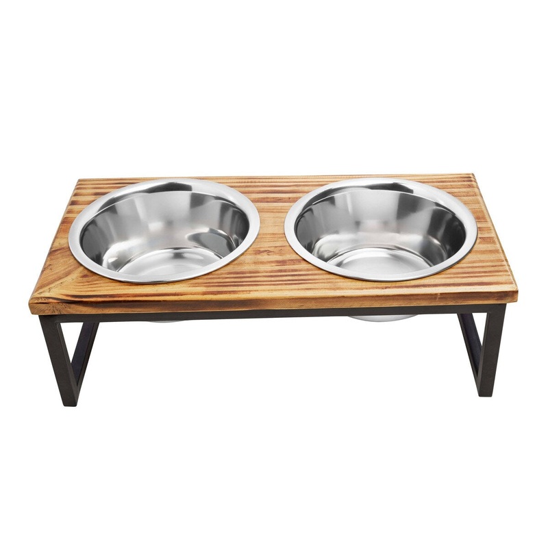 ThoozyPet Contemporary Wooden Double Diner