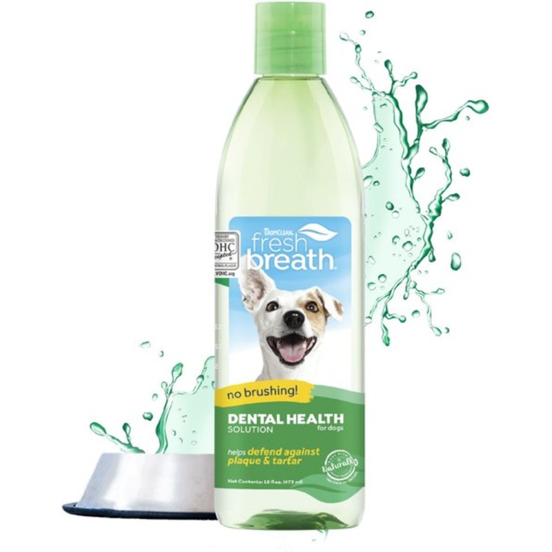 TropiClean Fresh Breath Dental Health Solution Water Additive for Dogs