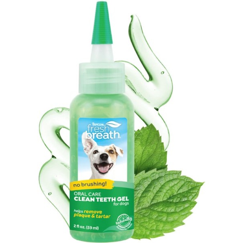 TropiClean Fresh Breath Oral Care Clean Teeth Gel for Dogs