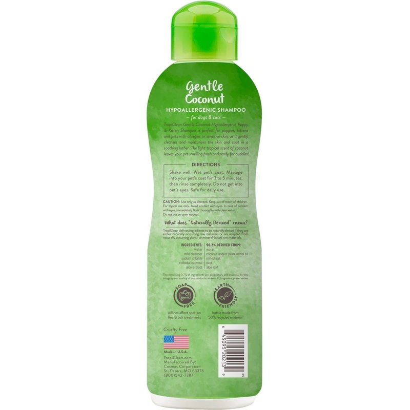 TropiClean Hypo-Allergenic Gentle Coconut Puppy & Kitten Shampoo