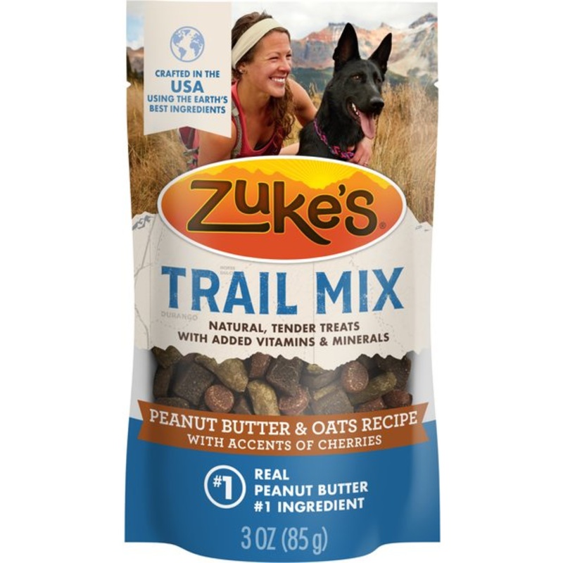 Zuke's Trail Mix Natural Peanut Butter & Oats Recipe Soft & Chewy Dog Treats