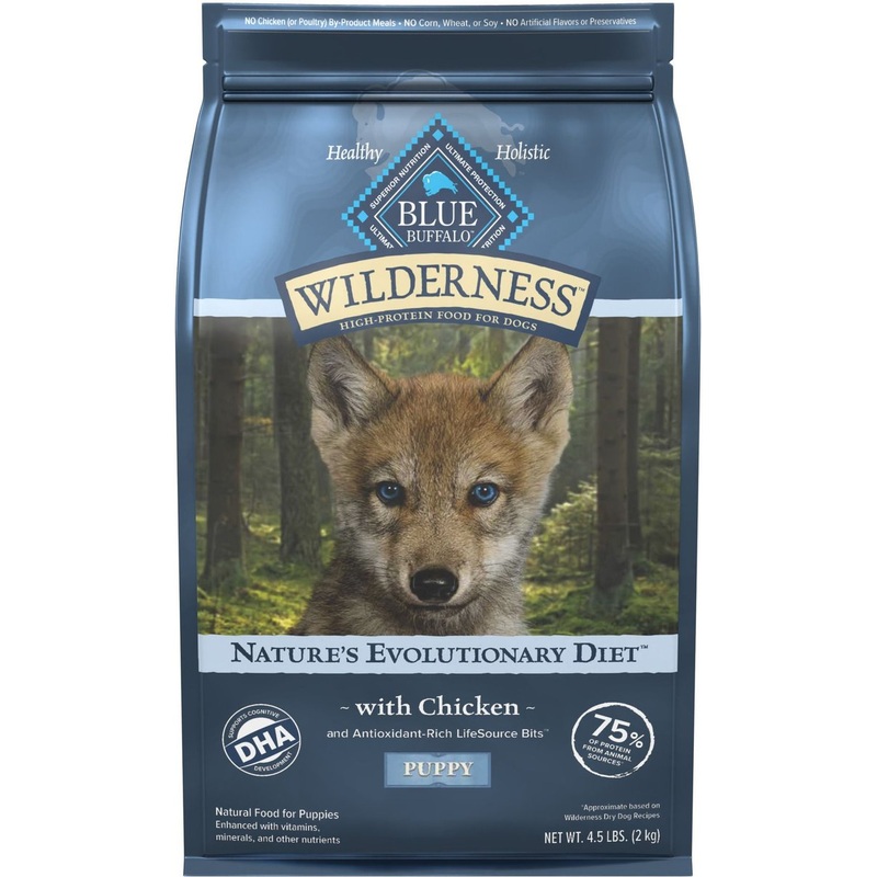 Blue Buffalo Wilderness Wholesome Grains Puppy Chicken Recipe Dry Dog Food