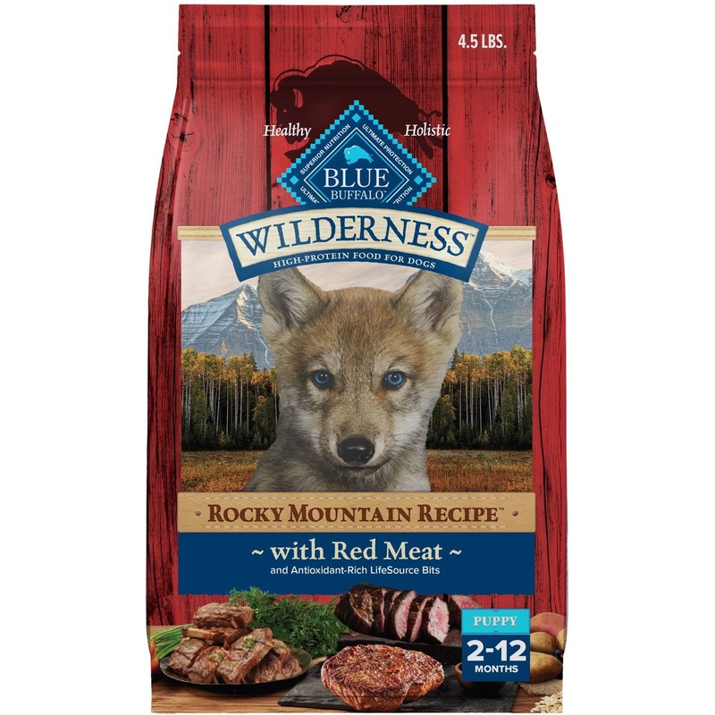 Blue Buffalo Wilderness Wholesome Grains Puppy Rocky Mountain Red Meat Recipe Dry Dog Food