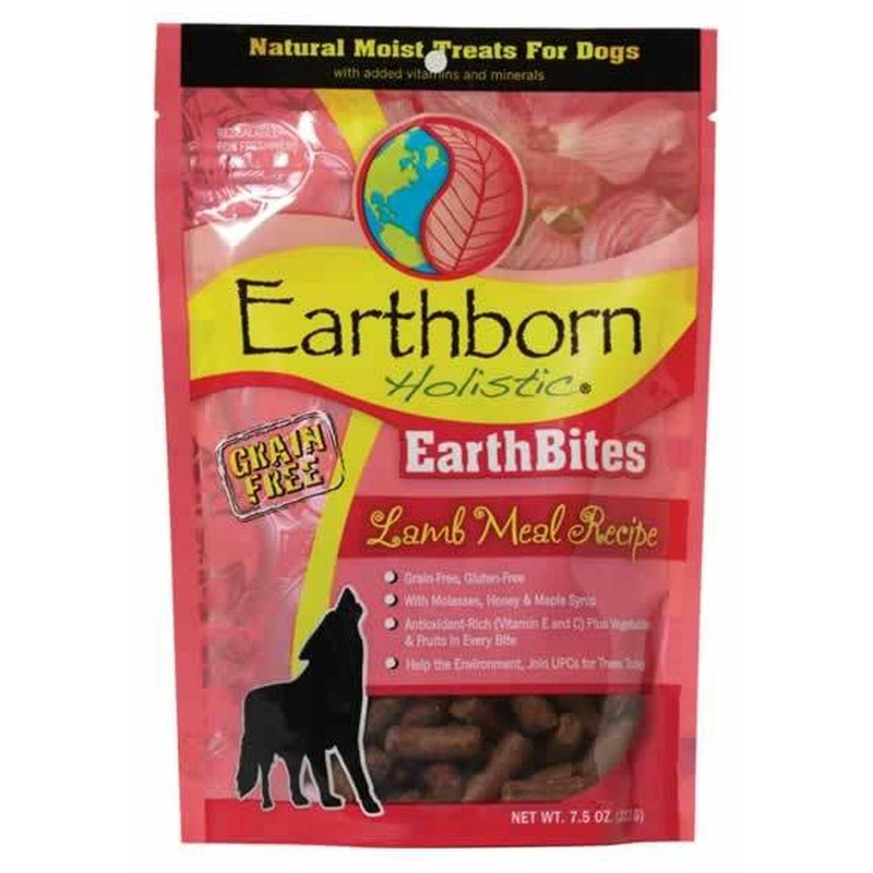 Earthborn Holistic EarthBites Grain Free Lamb Meal Recipe Moist Treats for Dogs