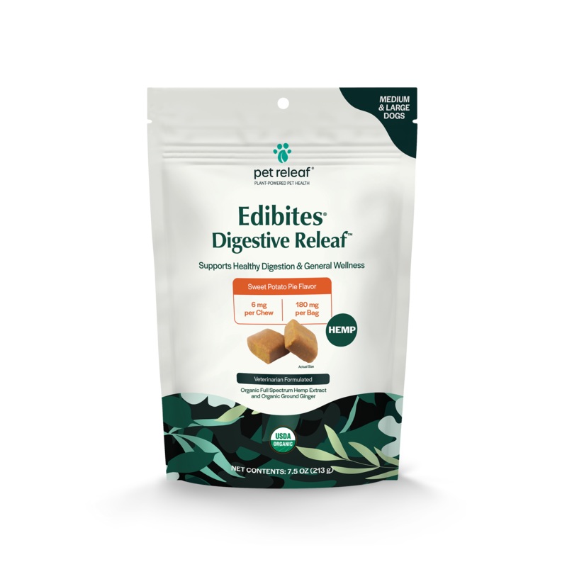 Pet Releaf Digestive Releaf Edibites Sweet Potato Pie Flavor for Medium & Large Dogs