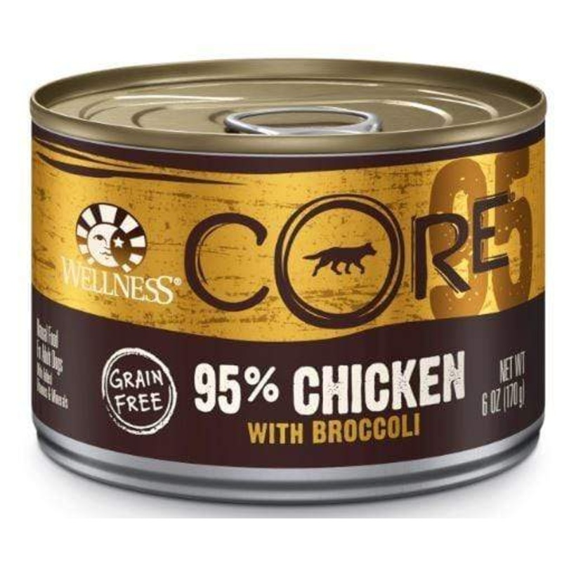 Wellness CORE Grain Free Natural 95% Chicken with Broccoli Recipe Wet Canned Dog Food