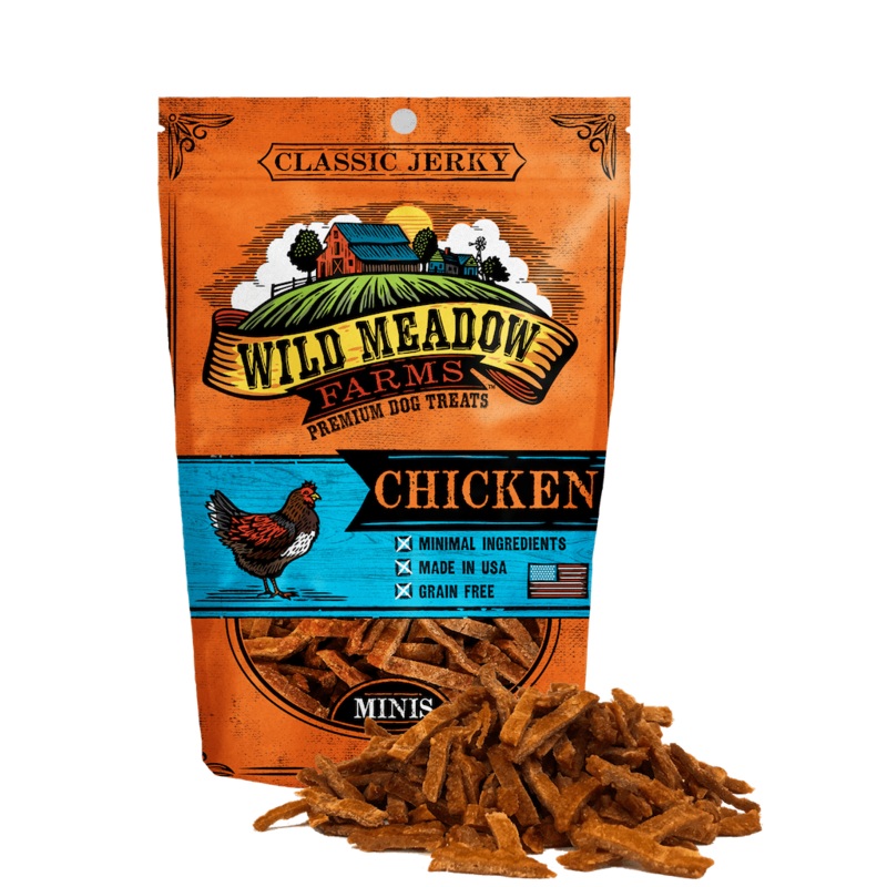 Wild Meadow Farms Classic Chicken Jerky Minis Treats for Dogs