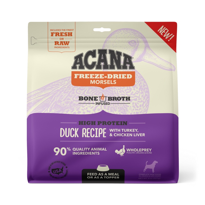 Acana Freeze-Dried Food Duck Recipe Morsels for Dogs
