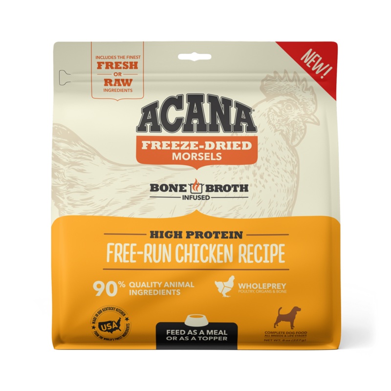 Acana Freeze-Dried Food Free-Run Chicken Recipe Morsels for Dogs
