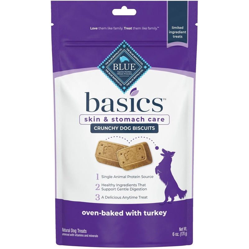 Blue Buffalo Basics Skin & Stomach Care Biscuits Turkey & Potato Dog Treats