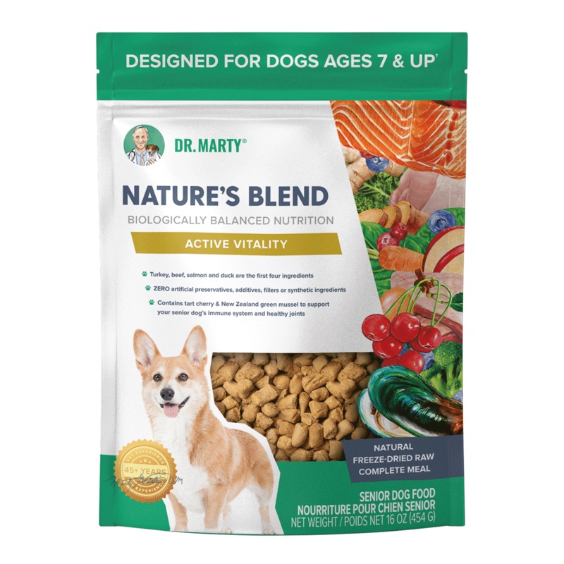 DR. MARTY Natures Blend Active Vitality Freeze Dried Raw Senior Dog Food