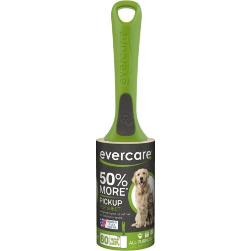 Evercare Extra Sticky Pet Hair Pickup Roller With 60 Sheet Roll