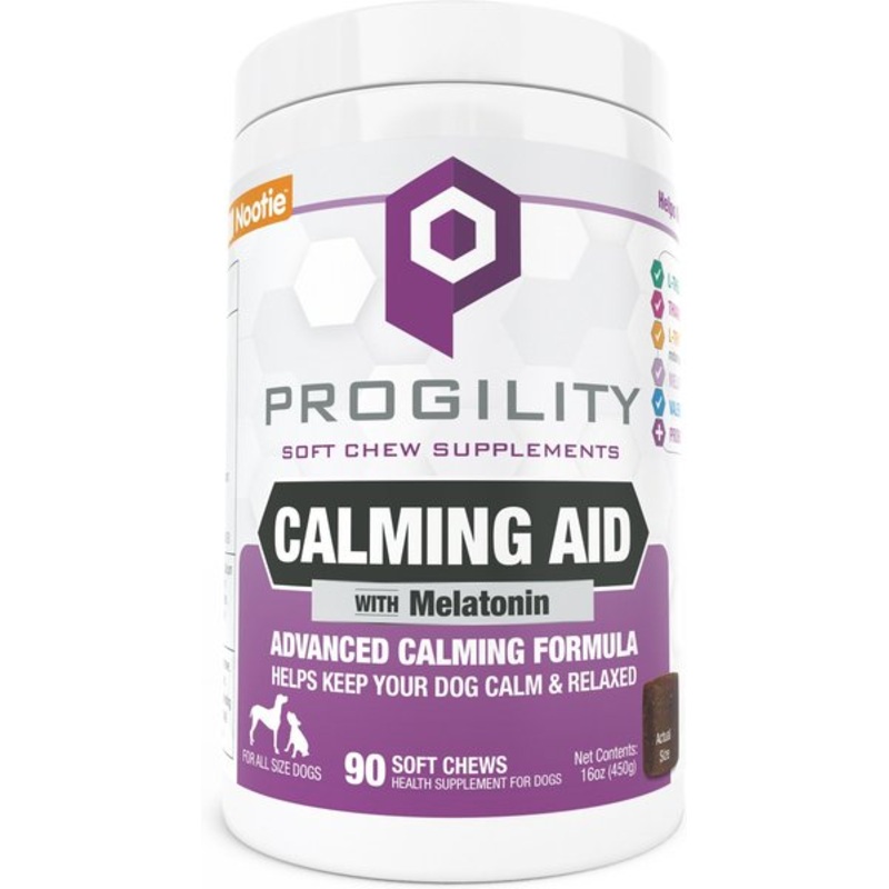 Nootie Progility Calming Aid with Melatonin Soft Chew Supplement for Dogs