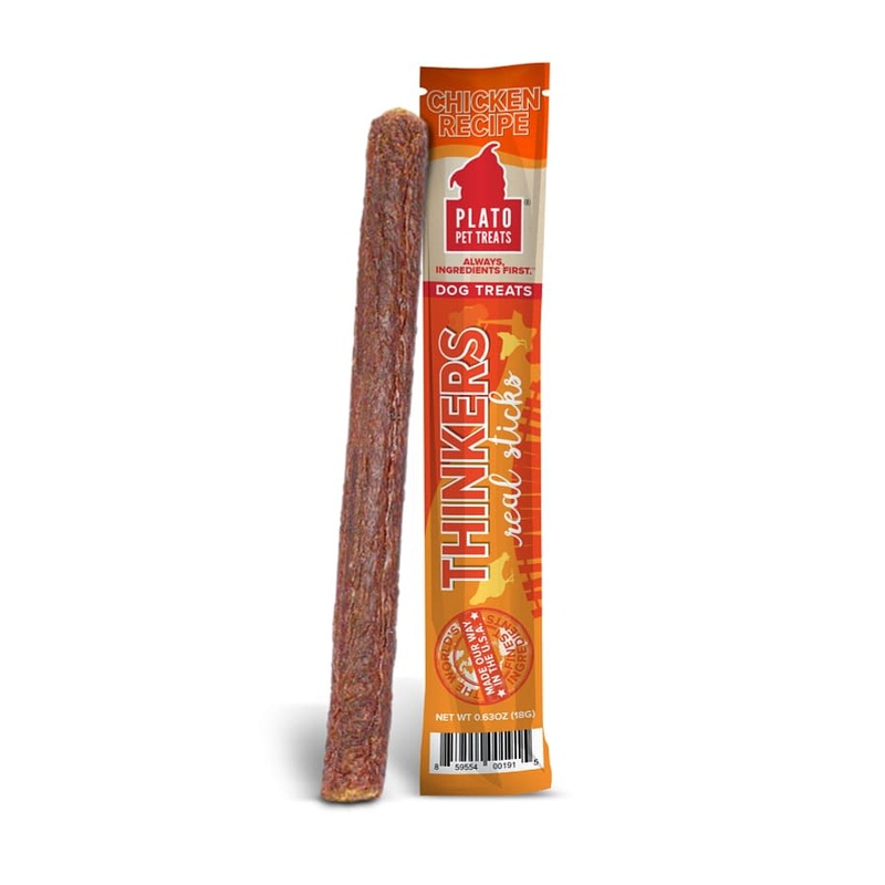 Plato Thinkers Chicken Meat Single Stick Dog Treat