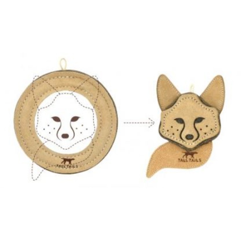 Tall Tails Natural Leather & Wool Fox Toy