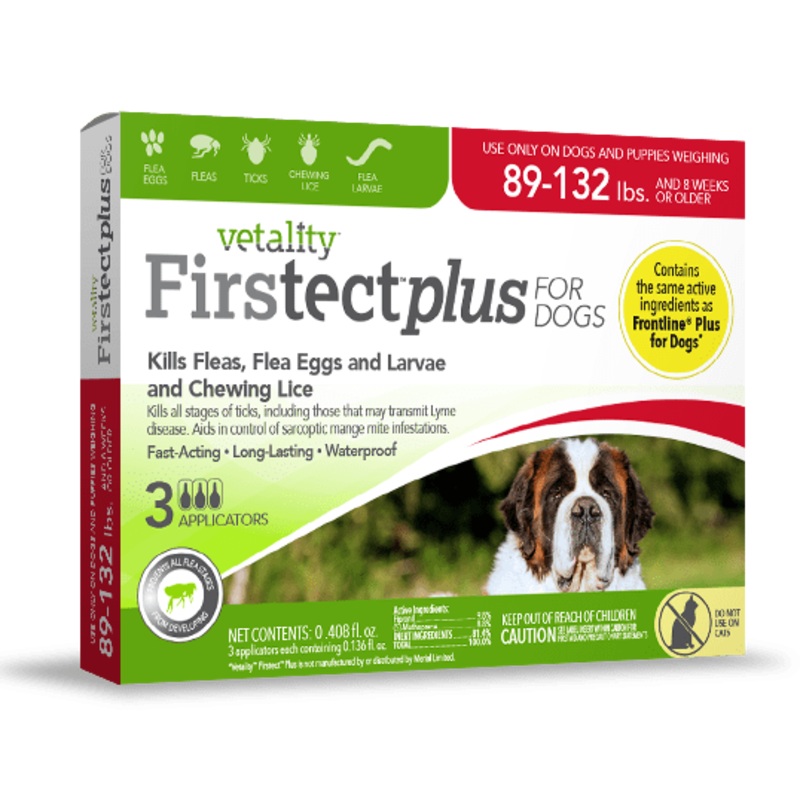 Vetality Firstect Plus Monthly Topical Flea and Tick Treatment for Extra Large Dogs
