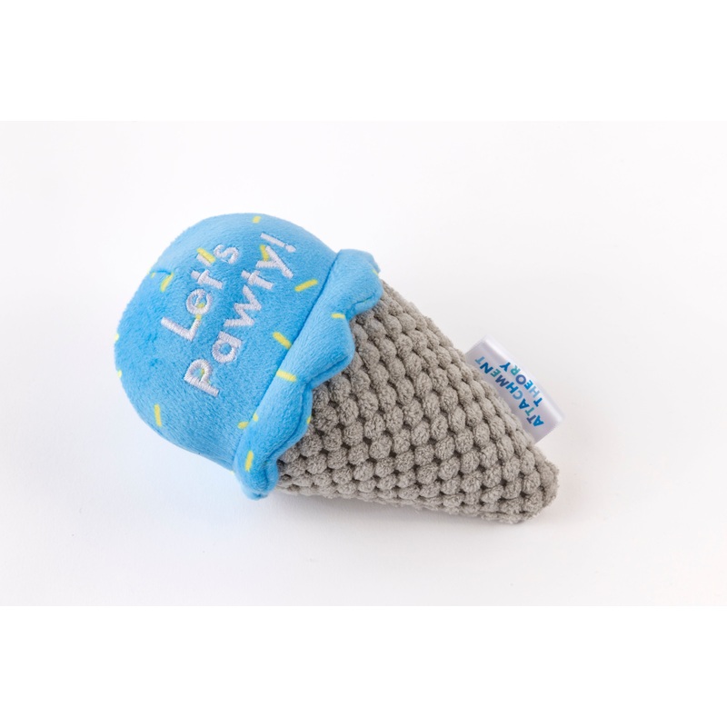 Attachment Theory Plush Let's Pawty! Ice Cream Cone Toy for Dogs