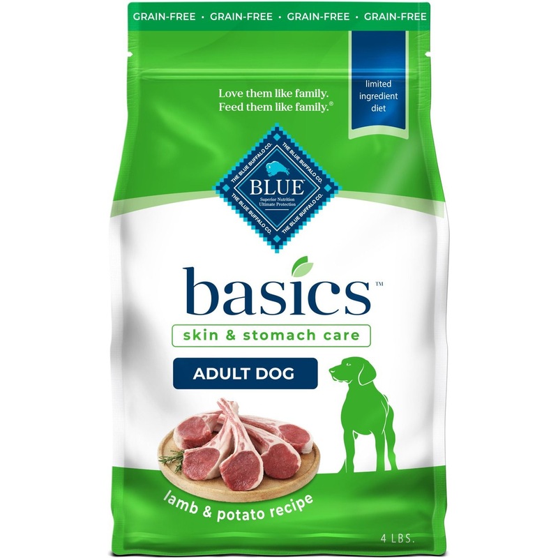 Blue Buffalo Basics Skin & Stomach Care Adult Grain-Free Lamb & Potato Recipe Dry Dog Food