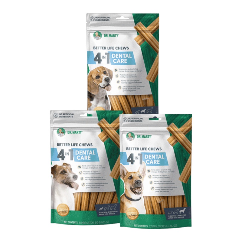 DR. MARTY Better Life Chews 4-in-1 Dental Care Dog Treats