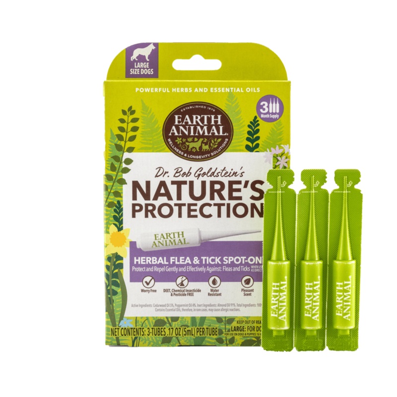 Earth Animal Nature's Protection Flea & Tick Herbal Spot-On for Large Dogs
