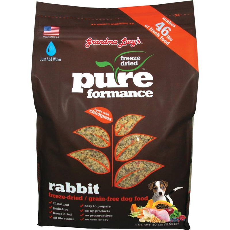 Grandma Lucy's Pureformance Rabbit and Chickpea Freeze Dried Grain Free Dog Food
