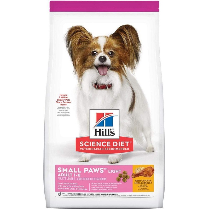 Hill's Science Diet Small Paws Adult Light Chicken Meal & Barley Recipe Dry Dog Food