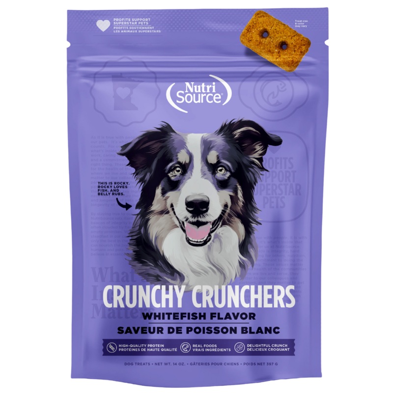 NutriSource Crunchy Crunchers Grain Free Whitefish Dog Treats